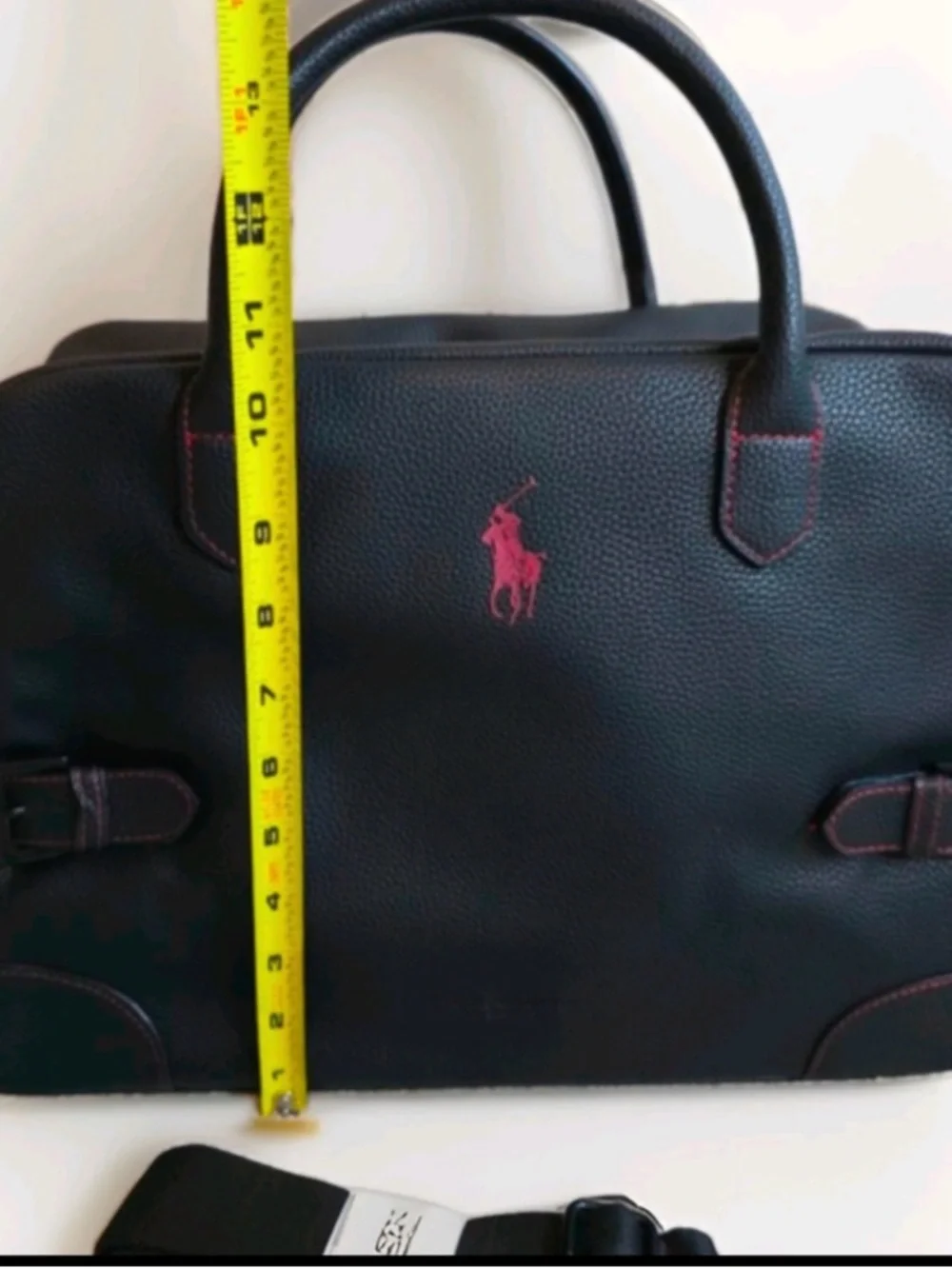 Polo Ralph Lauren Black Weekender Travel Gym Bag with Red Stitching NWOT - Picture 4 of 9